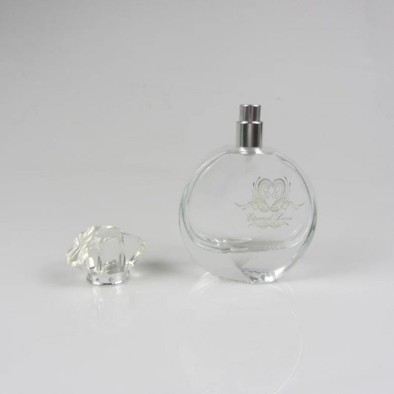 Thick Glass Bottle Luxury Perfume Oil Bottles with Cover Lid
