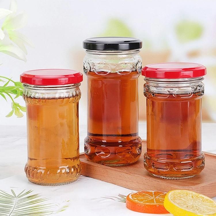 Round 400g Honey Food Grade Honey Spice Glass Jars Container