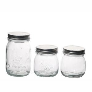 150ml 500ml 1000ml High Quality Customize Storage Food Metal Lids Clear Round Glass Jars Suppliers