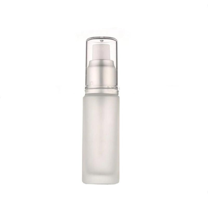 Clear & Frost OEM Glass Bottle for Cosmetic Foundation Packing