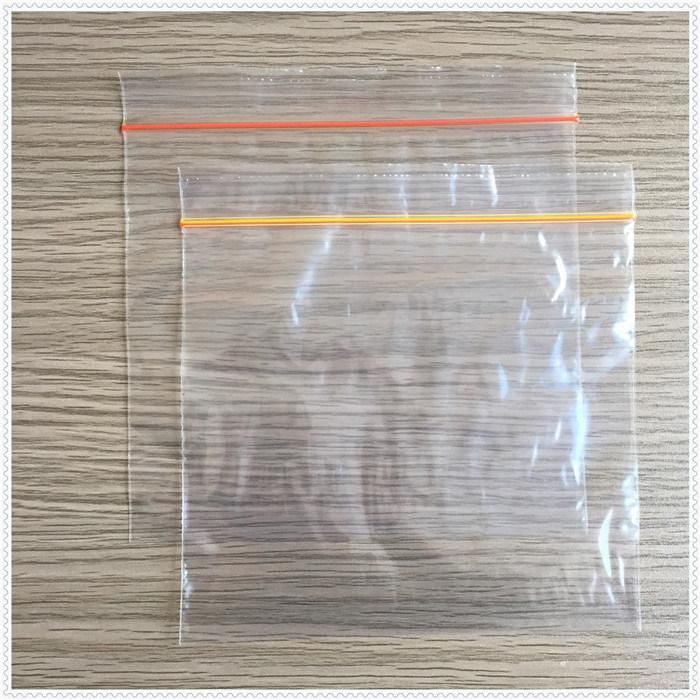 Reusable Food Grade Zip Shut Snack Zip Lock Bag with Double Colored Zippers