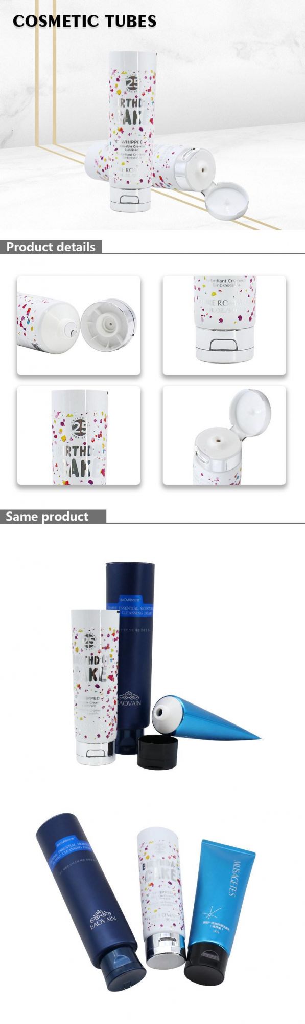 Wholesale Skincare Packaging 100ml BPA Free Cosmetic Packaging Tube