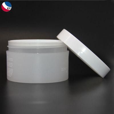 PP Cream Round Shape 200g 200ml Plastic Frosted Jar for Body Scrub Packaging