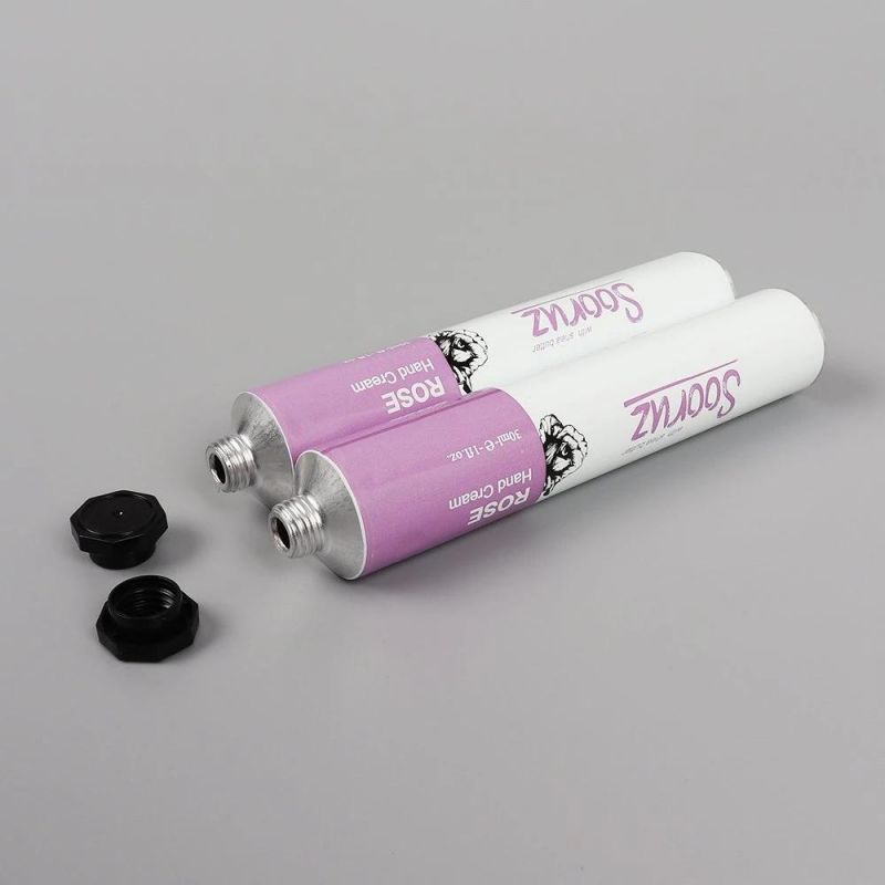50-100ml Facial Cosmetic Cream Aluminum Foldable Tube with Octagonal Cap