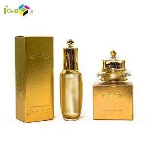 Embossed Logo Gold Cosmetics Makeup Custom Cosmetic Packaging Boxes