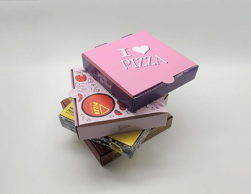 Plain White Corrugated Kraft Pizza Boxes 8 Inch