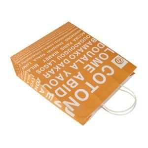 Waterproof Kraft Gift Paper Bag Supplier with Pearl Handle