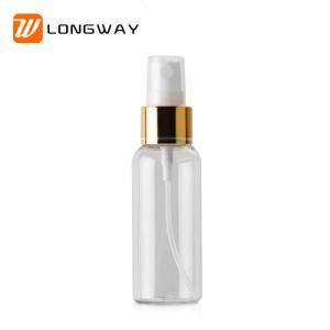 Wholesaler New Product Clear Aluminum Sprayer Plastic Spray Bottle 50ml for Perfume or Cosmetic Packaging