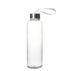Wholesale Safe Portable Empty Clear Round Smooth Glass Beverage Bottle 350ml