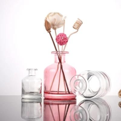 Empty Hot Sale Round Coloured Glass Aromatherapy Reed Diffuser Fragrance Glass Bottle 250ml