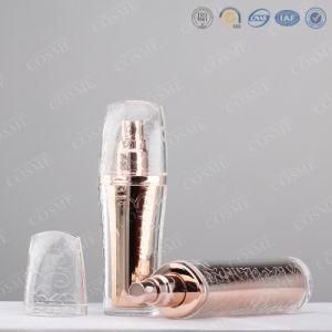 Acrylic Empty Slim Waist Lotion Bottle for Cosmetic Packaging