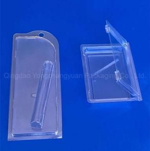 Custom PVC Pet Clear vacuum Forming Hinged Blister Clamshell Packaging