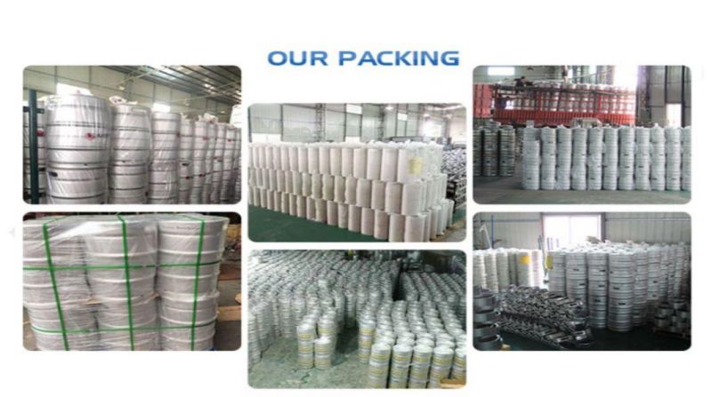 Distributor Supply Us Standard 304 Stainless Steel Stackable 5.16 Gallons 19.8liters 1/6 Bbl Draft Liquor Beer Keg