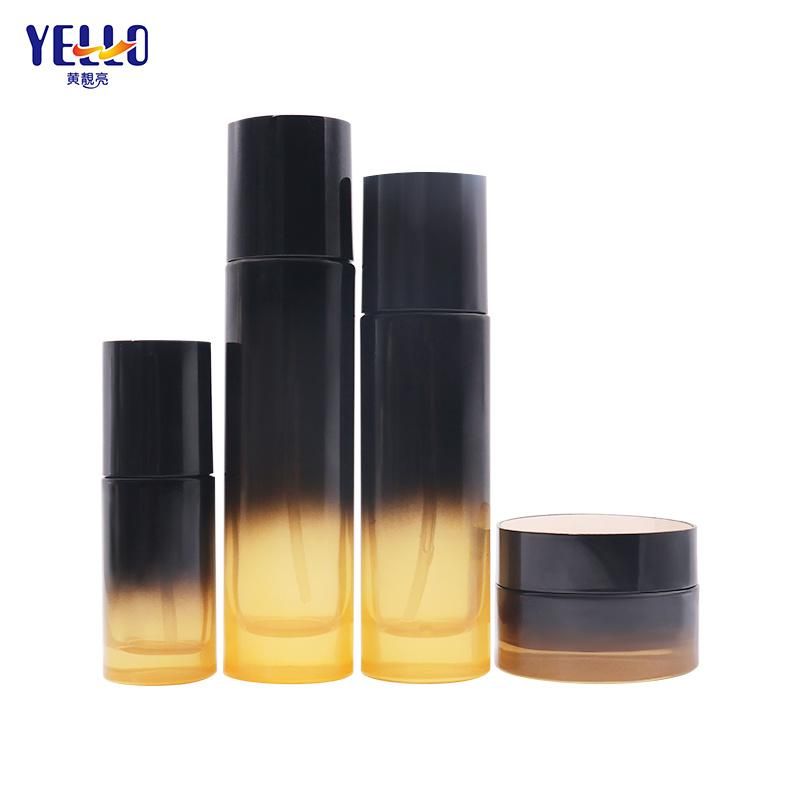 Cosmetic Skincare Packaging Empty Gold Pump Bottle Glass Bottle 40ml 100ml 120ml Body Lotion Bottle