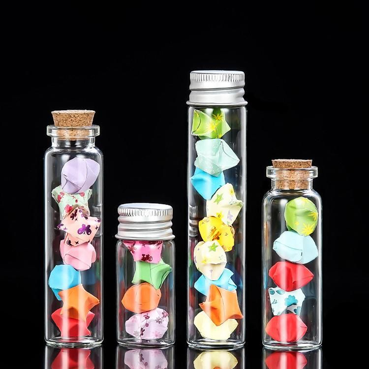 Screw Caps Leak-Proof 5ml 10ml 30ml 50ml 100ml Glass Sample Vials, Liquid Clear Small Glass Bottle, for Liquor Test Toy Puzzle