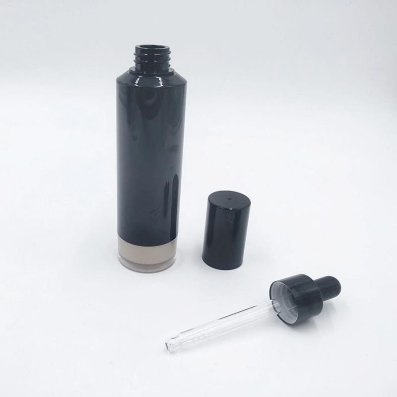 Black Color Cosmetic Packaging 30ml Essential Oil Dropper Bottle