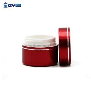 Red Color with Shiny Line Aluminum Skin Care Cream Jar Jiangyin Supplier