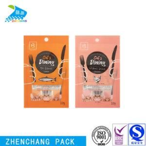 Multi Color Printed Biodegradable Recyclable Fish Food Three Side Sealing Zipper Lock Plastic Packaging Bags
