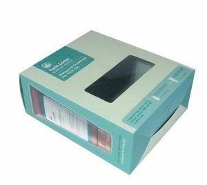 White Cardboard Paper Box for Cosmetic Packaging with Window