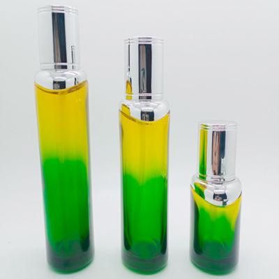 Colorful Luxury 30ml 40g 50ml 100ml Cosmetics Cream Bottle Jar Container Glass Jars and Bottles Set