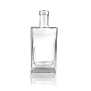 Heavy Super Flint Glass Liquor Bottle 500 Ml 700 Ml 750 Ml Square Vodka Bottle