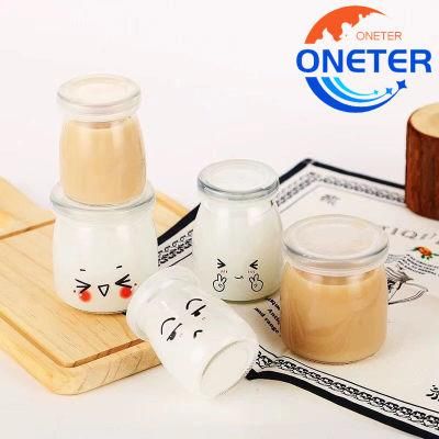 Wholesale Glass Bottle Food Grade Packaging for Pudding Yogurt Milk Juice Honey Beverage etc
