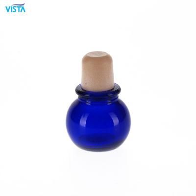 1750ml Cobalt Blue Vodka Glass Bottle with Cork Cap
