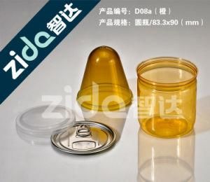 Plastic Honey Bottle Jars 380ml Peanut Butter Plastic Packaging Jars with Metal Lid