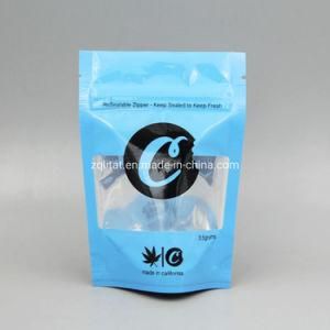 Custom Printed Ziplock Stand up Smell Proof Foil Mylar Pouch Childproof Exit Resealable Bag with Window