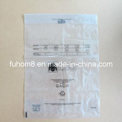 Custom Design Printed Transparent Garment LDPE Bag for Apparel
