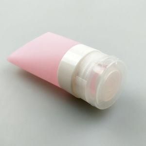 Small Size Toothpaste-Shaped FDA Food Grade Silicone Cosmetics Travel Containers, Pink