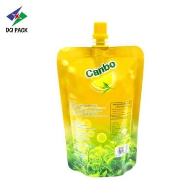 Dq Pack Wholesale China Packaging Products Custom Printed Ziplock Clear Drink Stand up Juice Pouch