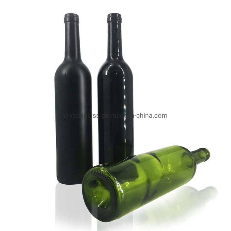 OEM Clear Glass Red Wine Bottle Supplier with Cork Stopper 750ml