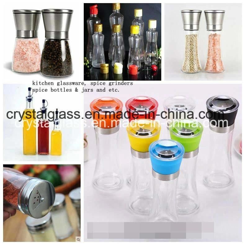 Empty Cone Shape Engraved Clear Glass Jam Honey Pickle Mason Jar with Sealed Lid
