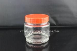 400ml Cylinder Plastic Lid Glass Mason Jar