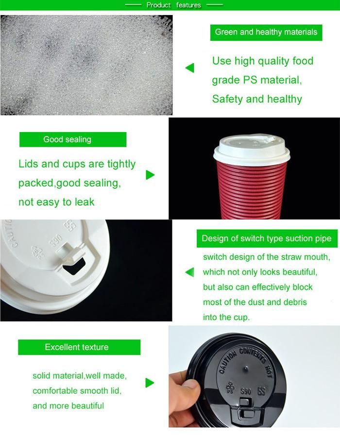 Disposable PS Lid Plastic Lid for Paper Cup