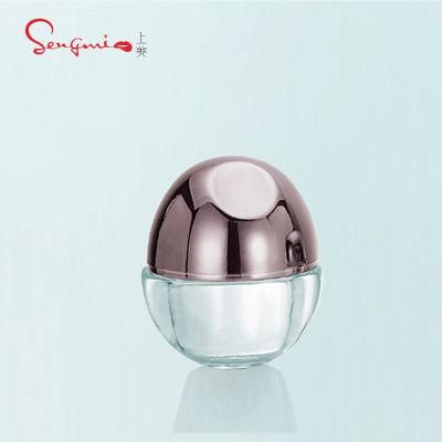 15g Egg Shape Transparent Clear Jar with Metalized Lid