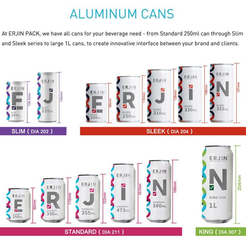 473ml 475ml 16oz Aluminum Cans for Beer Energy Drink