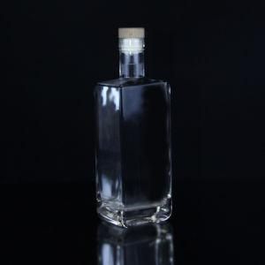Hot Sale 700 Ml Crystalline White Whisky Glass Bottle