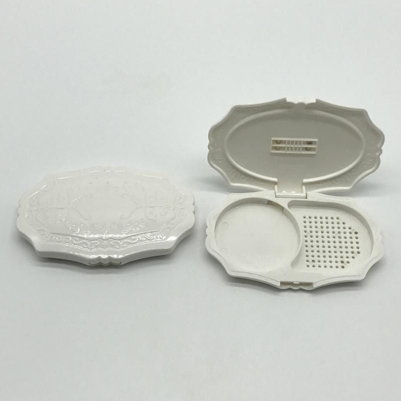 Empty White New Deisgn Custom Plastic Compact Case for Pressed Powder Makeup Case for Blush