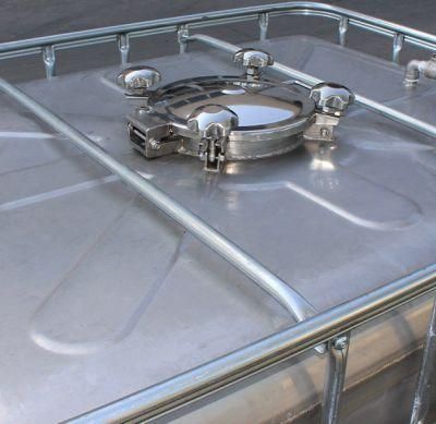 100% Stainless Steel Acid and Alkali Resistant Ton Barrel