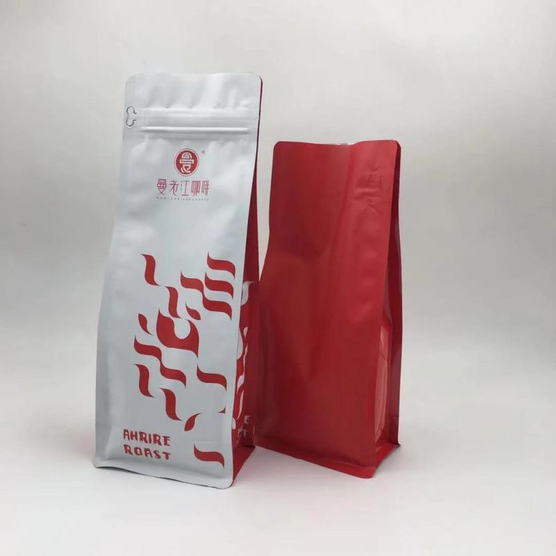 Recyclable Customized Quad Seal Food Pouch with Zipper