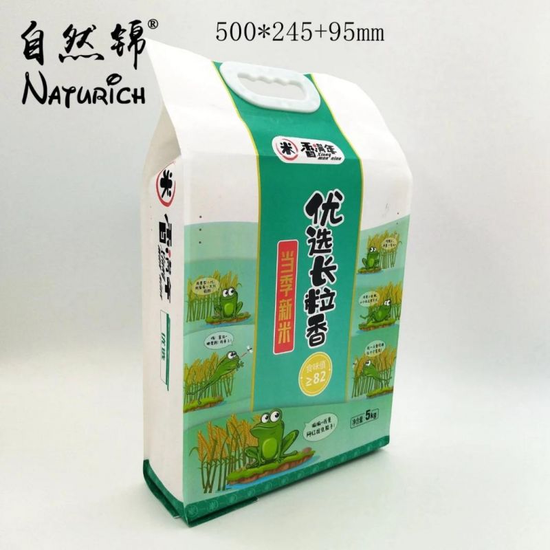 Grain Packaging Handle Bag 2.5kg Rice Packing Bag Plastic Pouches