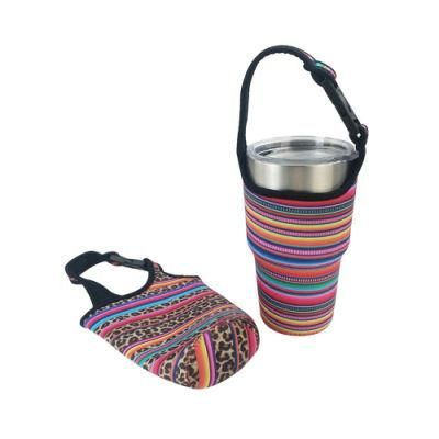 X-028yneoprene Cup Sleeve Cover with Shoulder Strap Handle