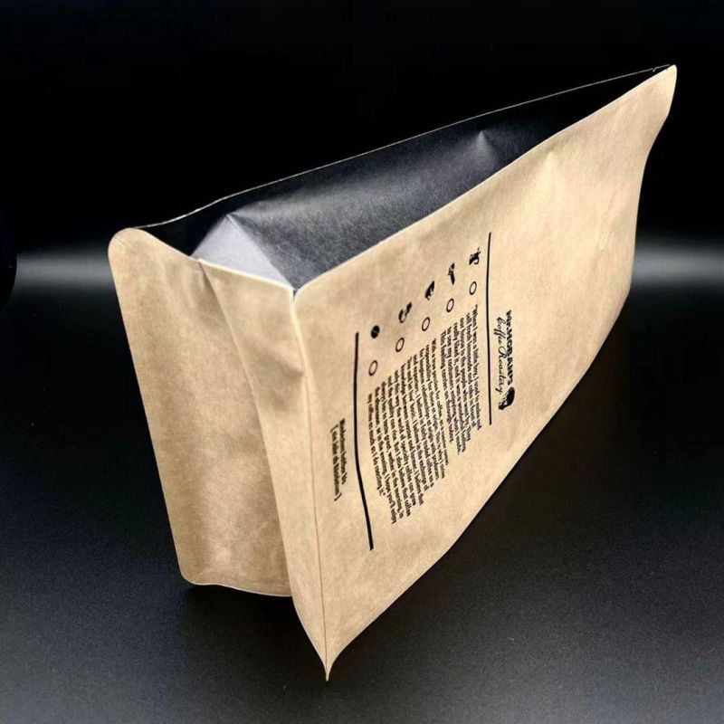Four Side Seal Coffee Bag with Zipper 350g 400g 454G 1lb 500g Plastic Coffee Bag