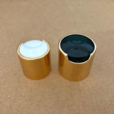 High-Class Quality Gold Color Aluminum Disc Top Cap with Hand Press