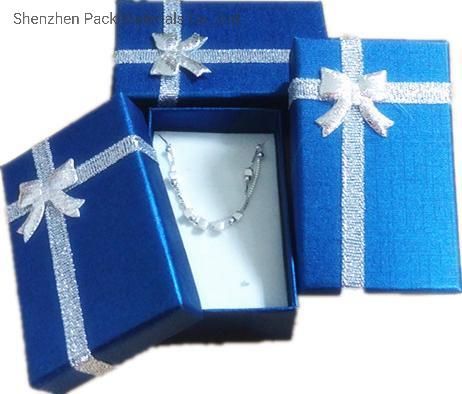 Fashion Bow Gift Birthday Christmas Celebration Design Square Customizable Jewelry Tied Boxes with Ribbon