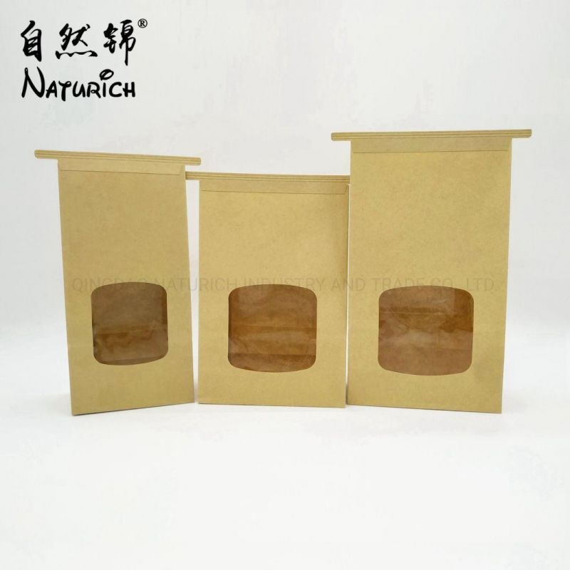 Wholesale Tin Tie Paper Bag for Food Eco Friendly Craft Paper Bag