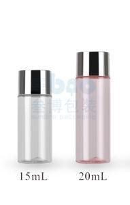 Mini Capacity Plastic Cosmetic Packaging Aluminum Cap Lotion Bottle