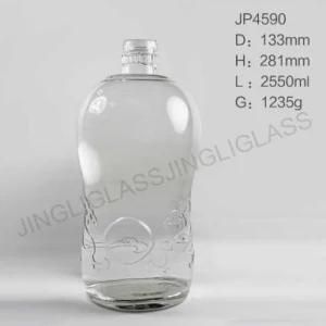 High Quality Unique Shaped Packing Big Wine Glass Bottles